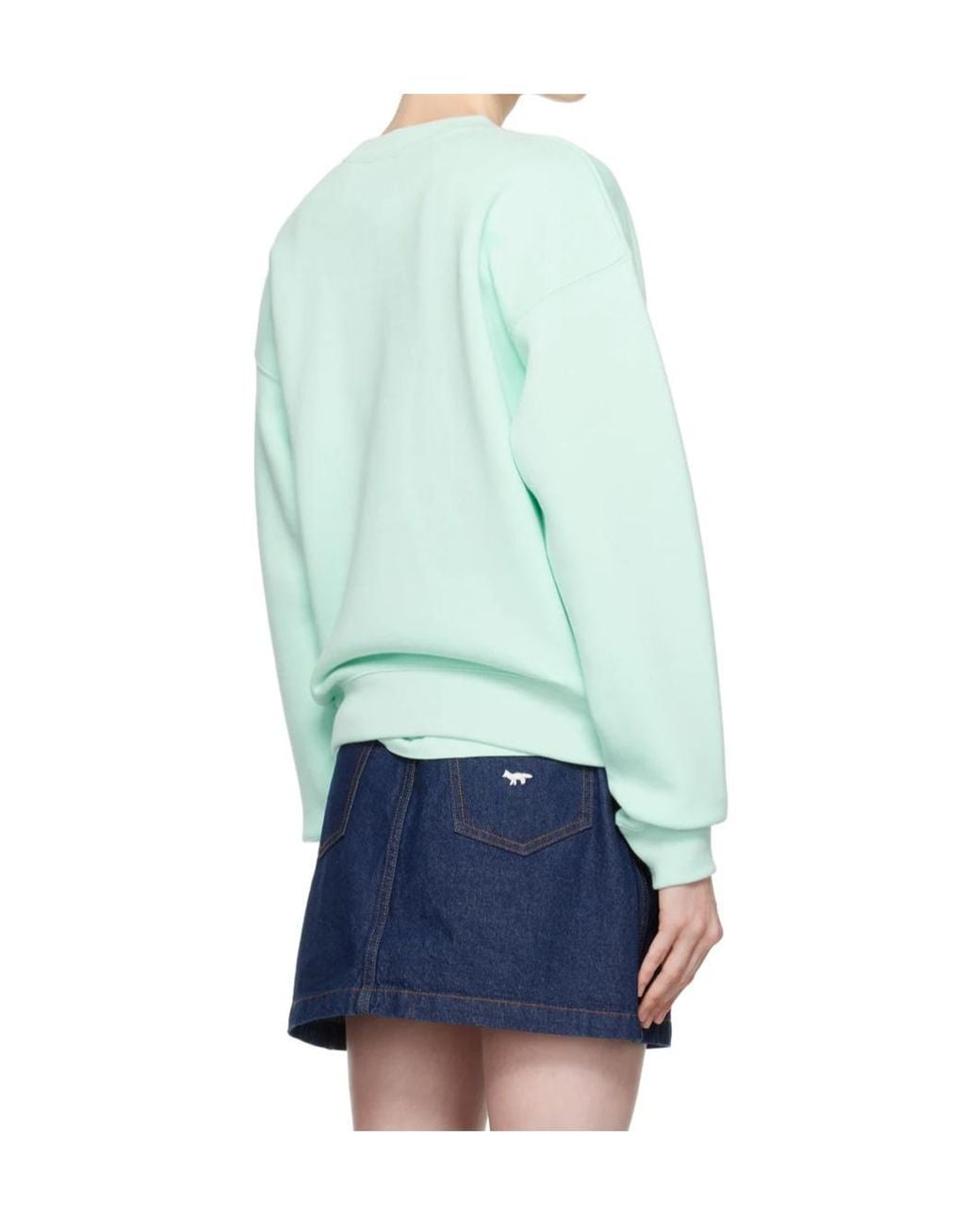 Maison Kitsuné Blue Maison Kitsuné Bold Fox Head Patch Crewneck Sweatshirt