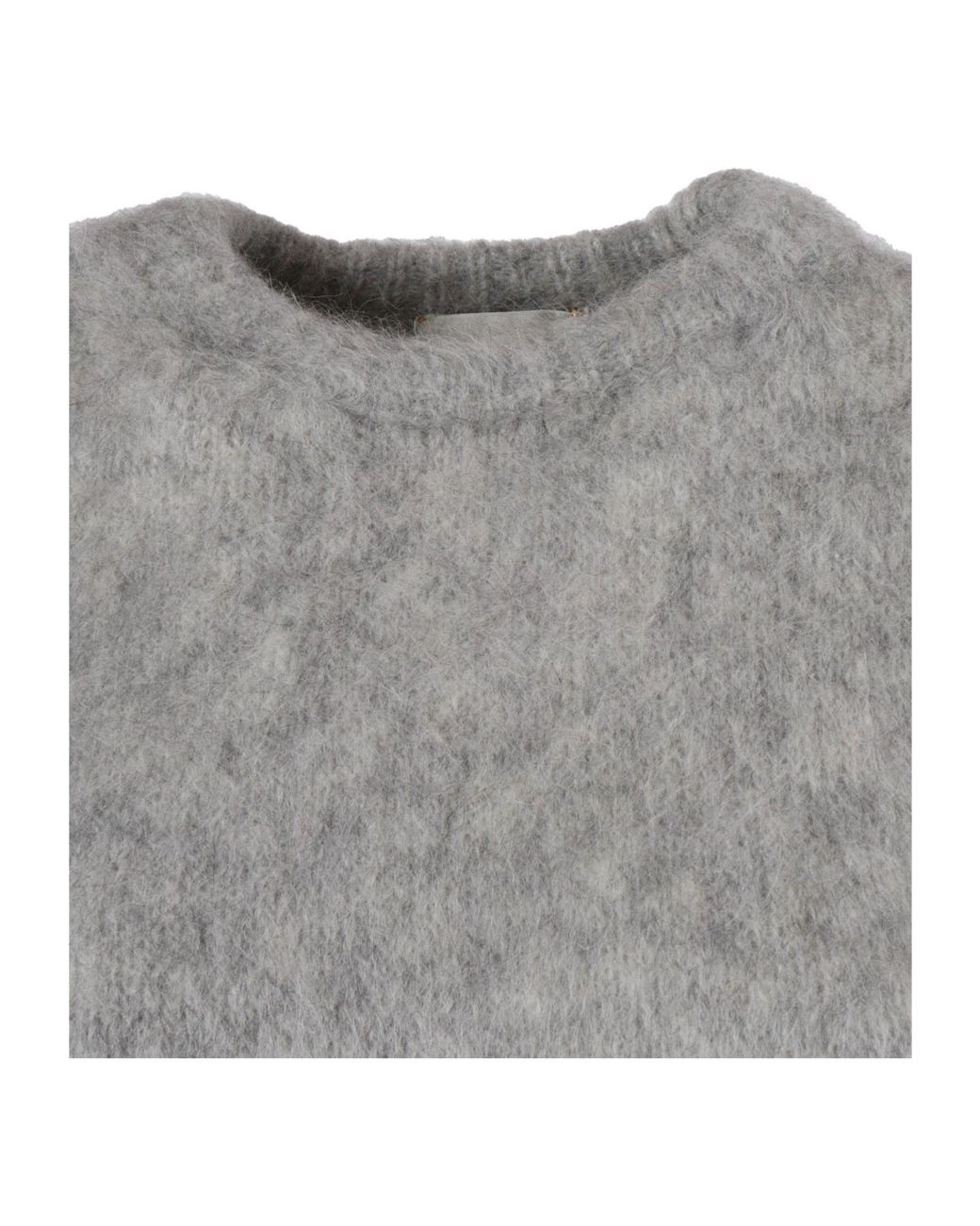 Forte_forte Gray Sleeveless Cropped Knitted Tank Top