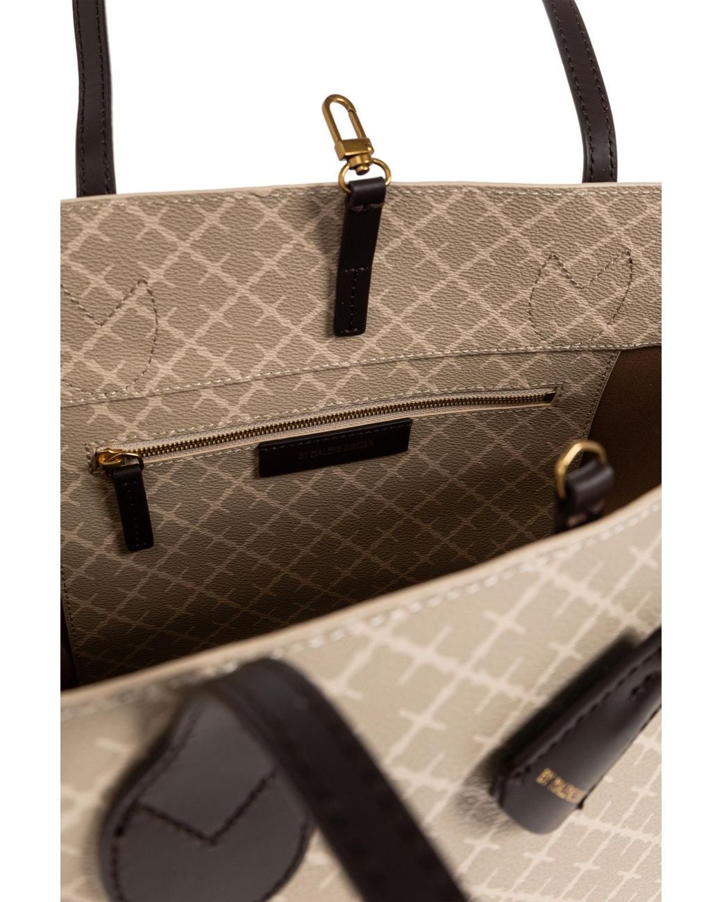 By Malene Birger Natural Abigail Monogram Tote Bag