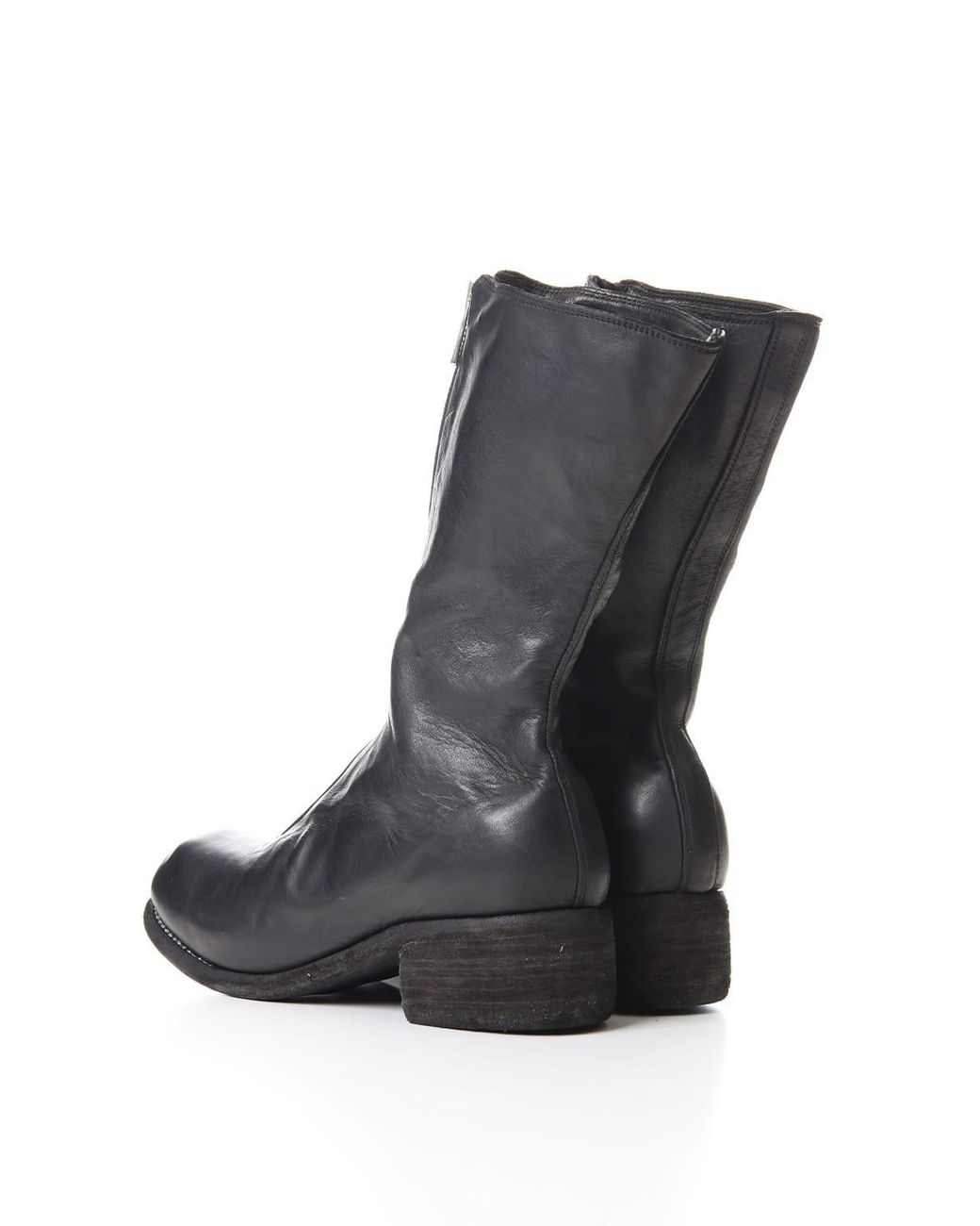 Guidi Black Pl9 Front Zipper Boots