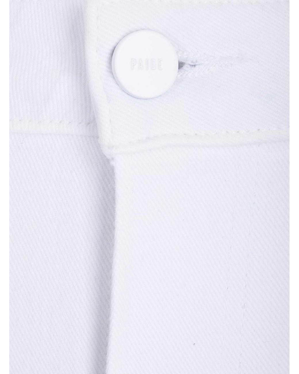 PAIGE White Belt-Strap Jeans