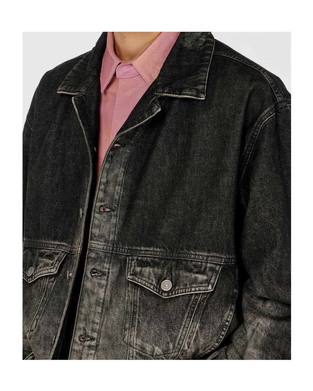 DIESEL Black Trucker Jacket for men
