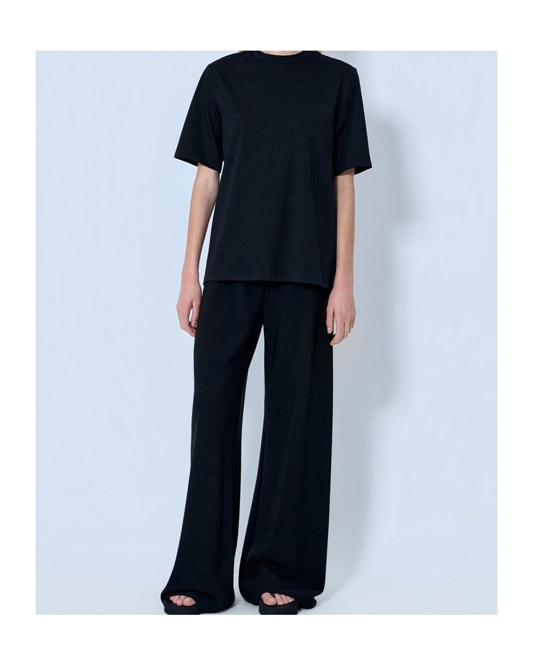 The Row Black Crewneck T-Shirt