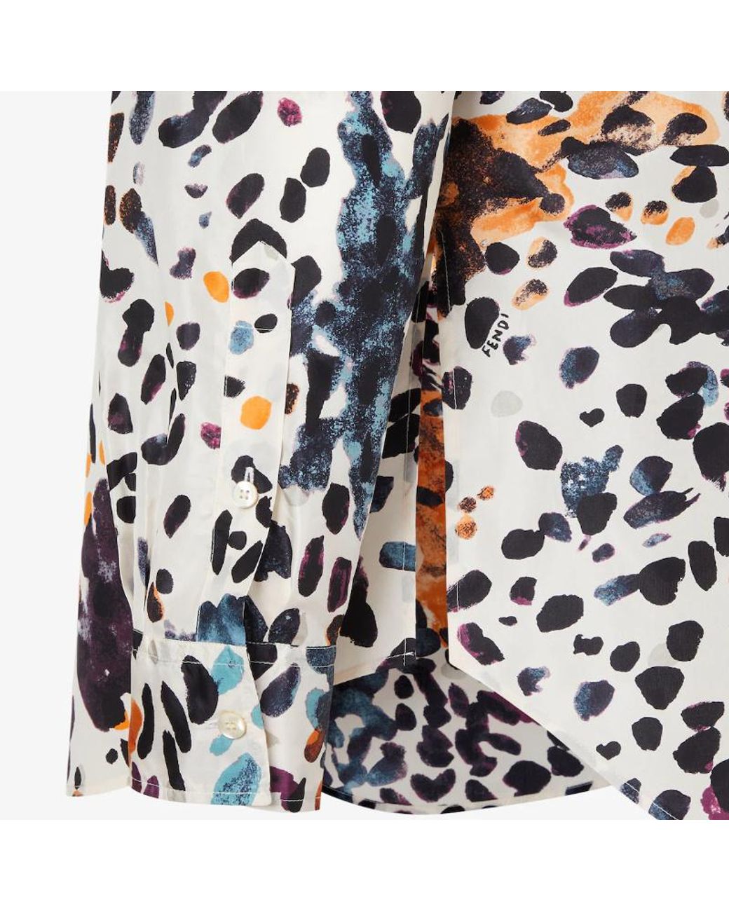 Fendi Blue Falena Printed Oversized Shirt