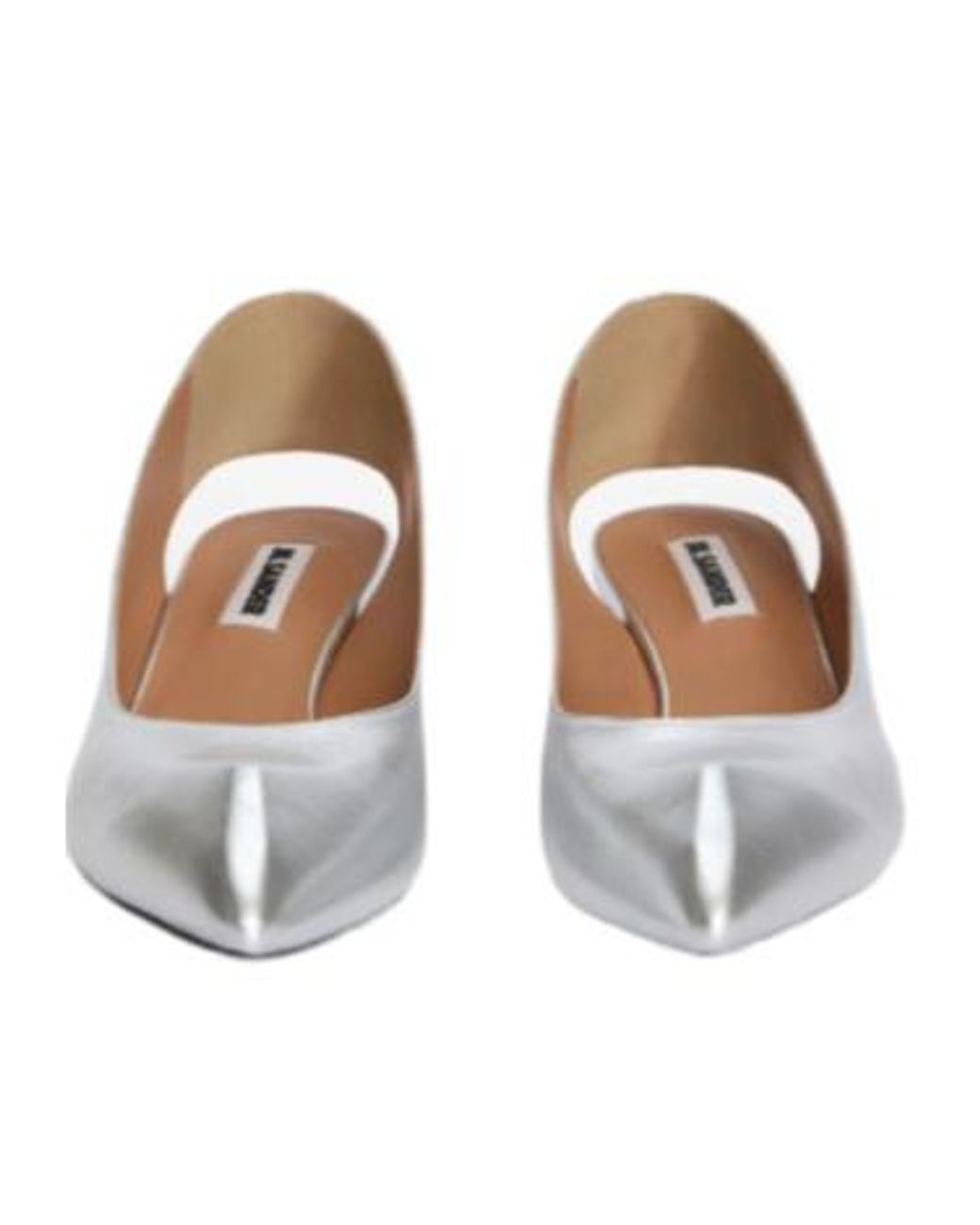 Jil Sander White Slingback Wedge Pumps