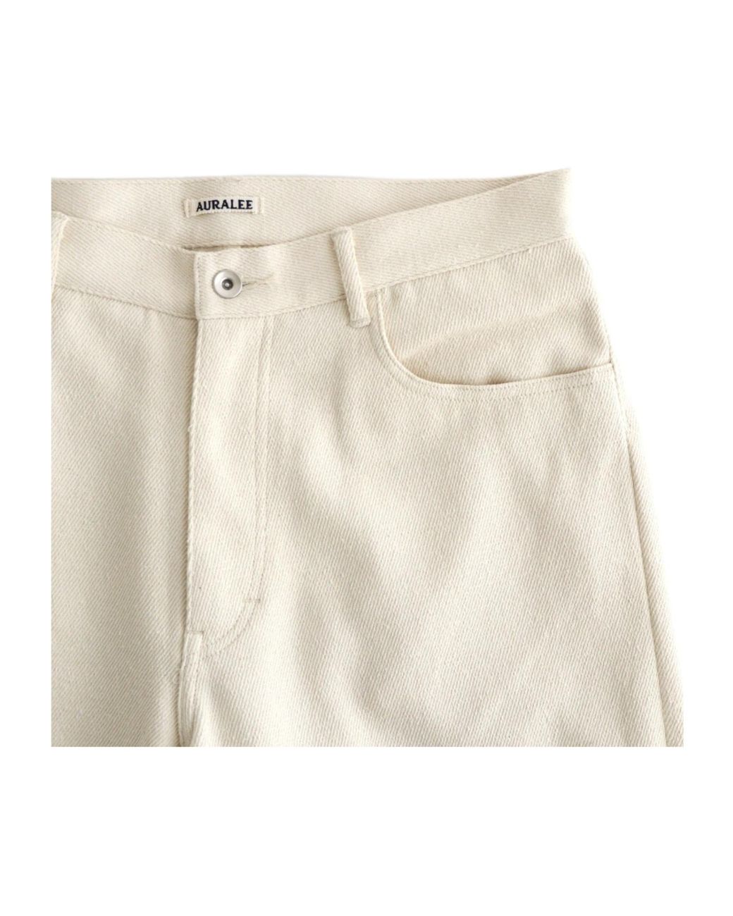 Auralee White Wide-Leg Jeans for men