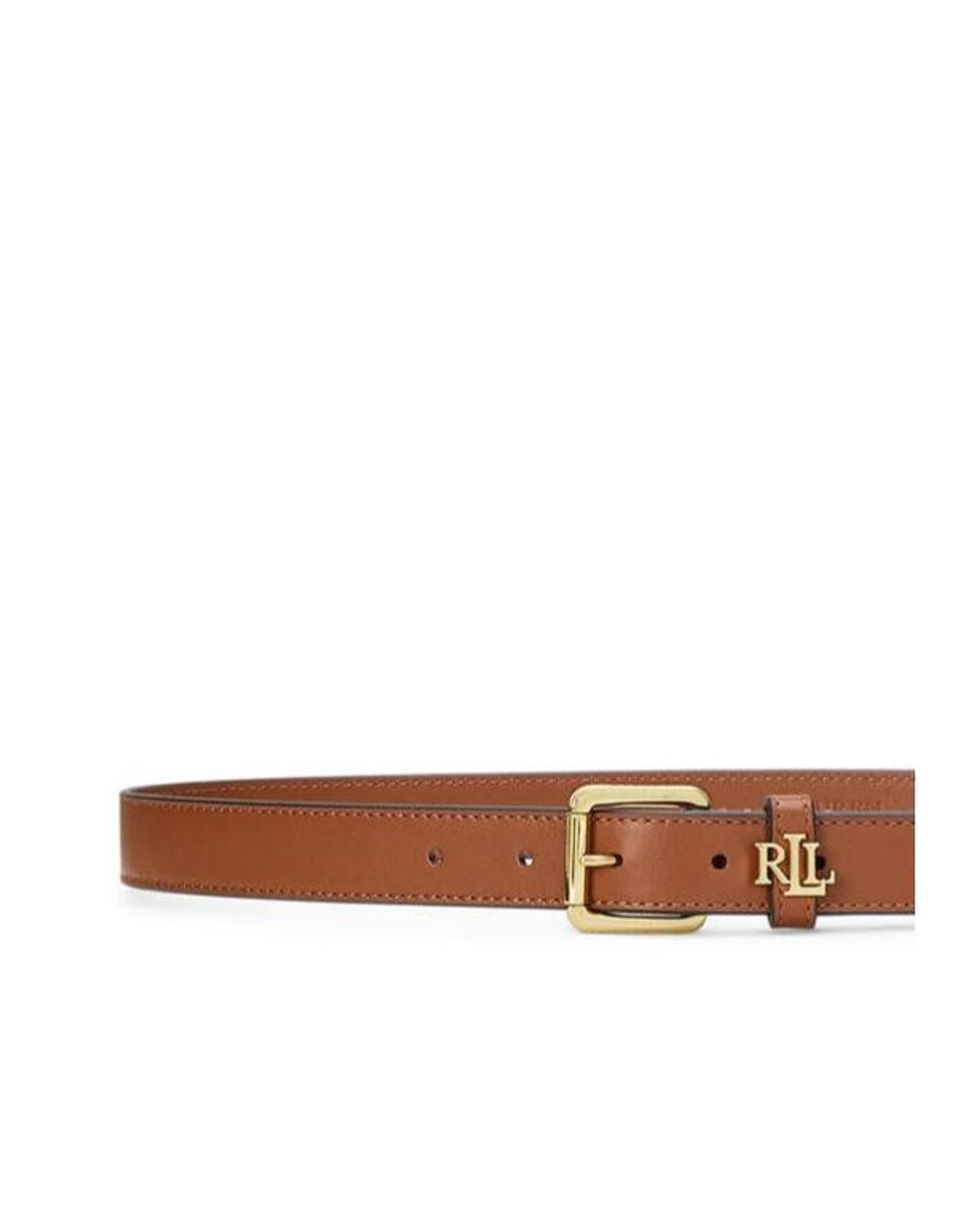 Ralph Lauren White Lauren Logo Buckle Belt