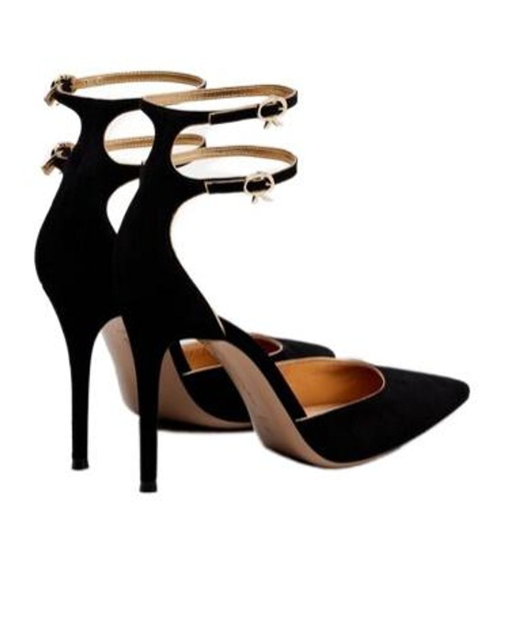 Gianvito Rossi Metallic Solid Suede Pumps