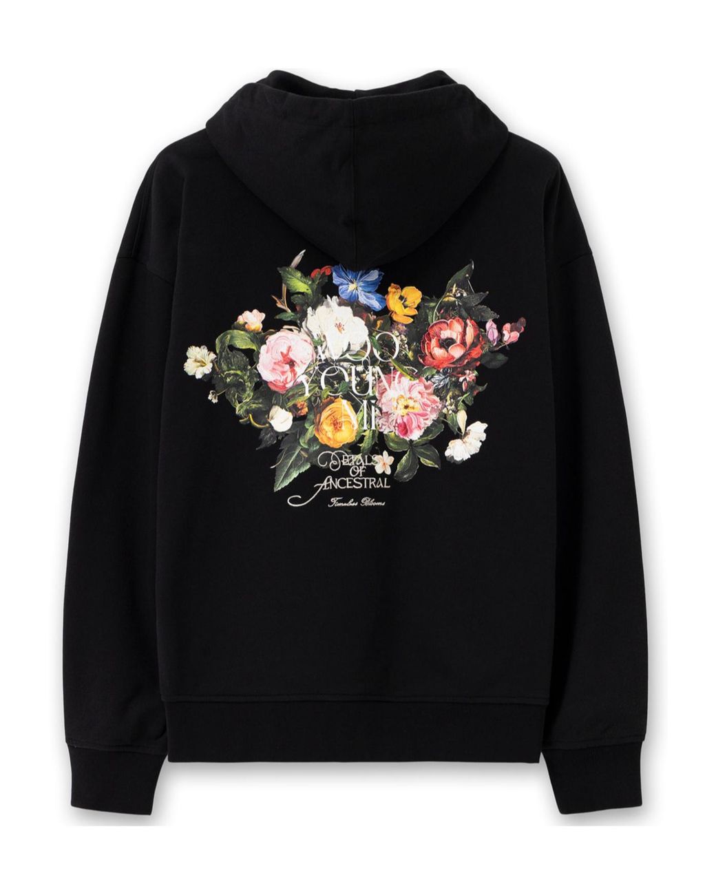 Wooyoungmi Black Floral Motif Hoodie for men