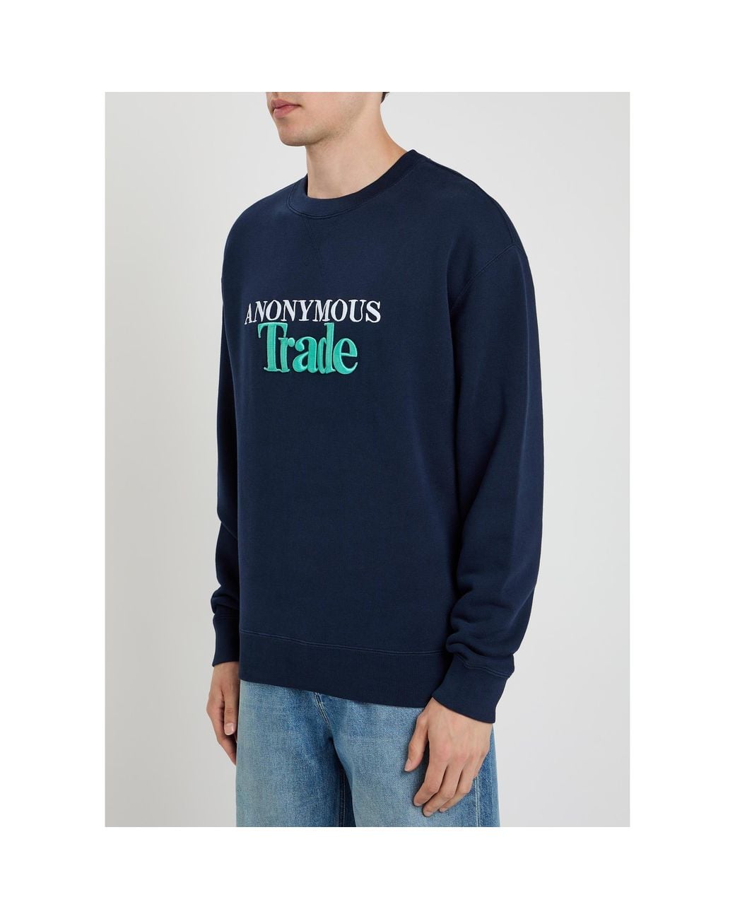 J.W. Anderson Blue Round-Neck Sweatshirt for men