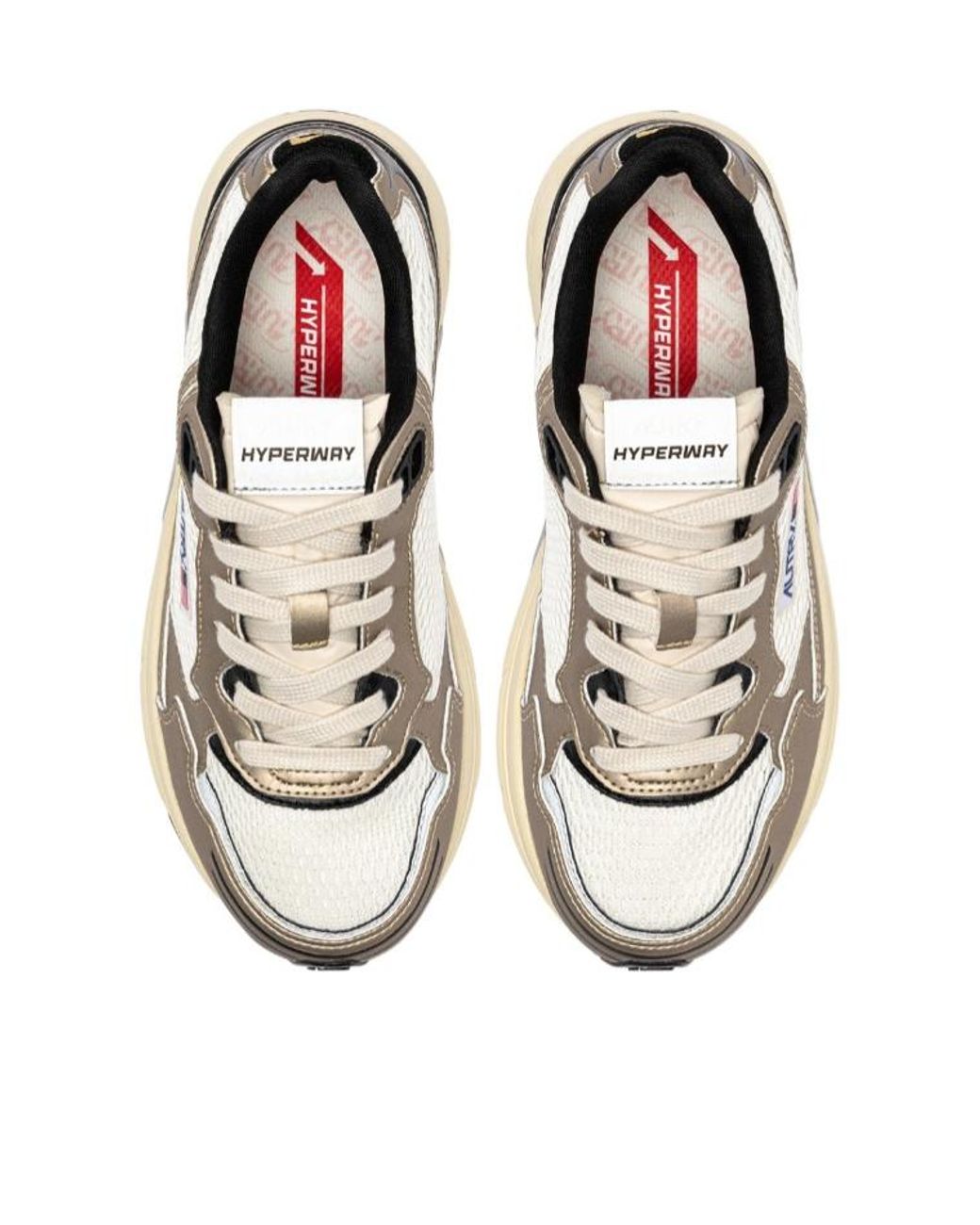 Autry White Logo Patch Lace-Up Sneakers