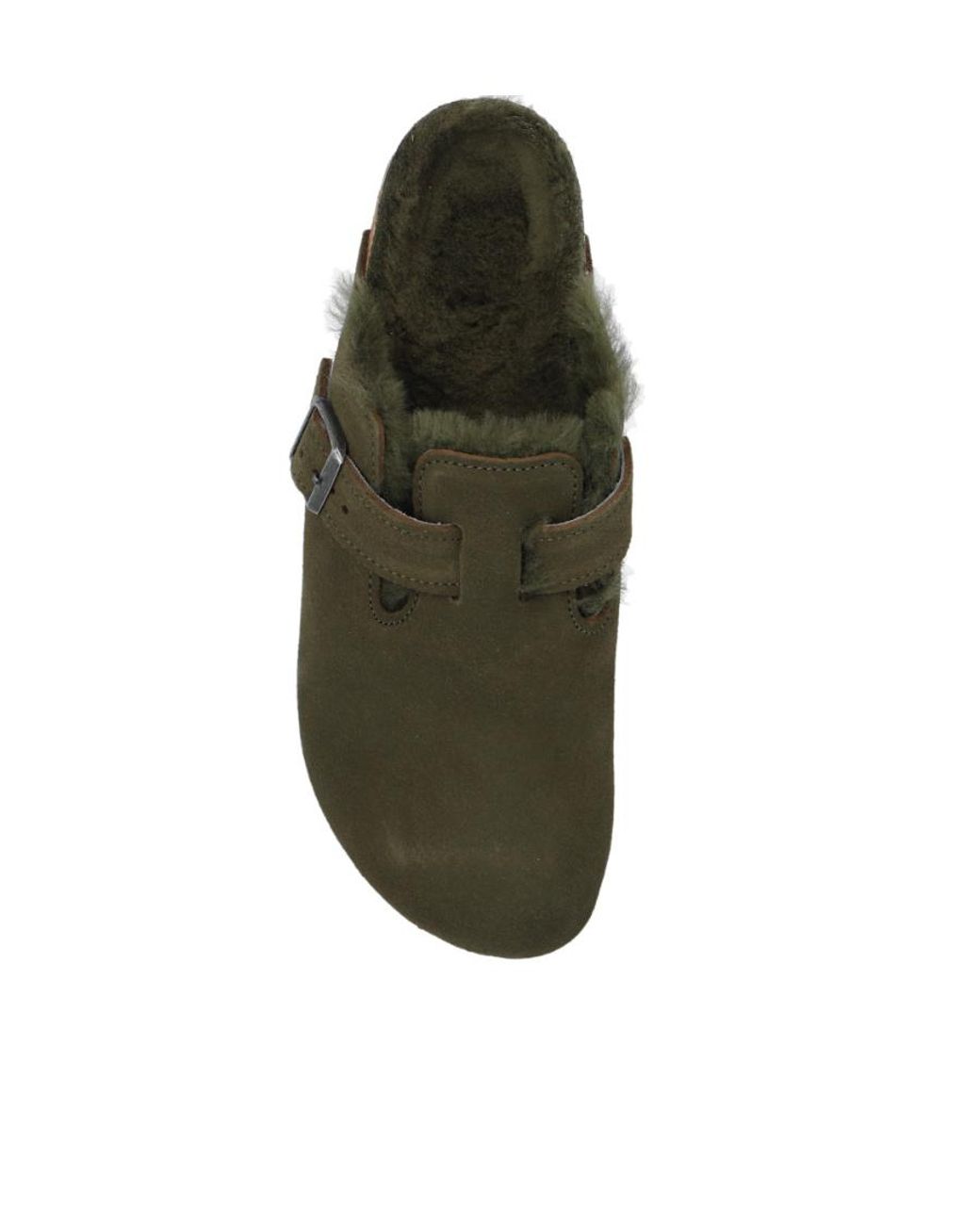 Birkenstock Green Boston Shearling Sandals