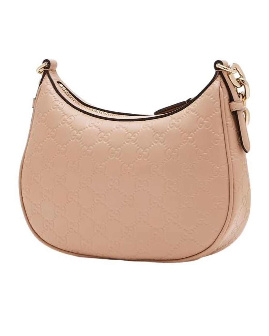 Gucci Natural Gg Emblem Medium Shoulder Bag