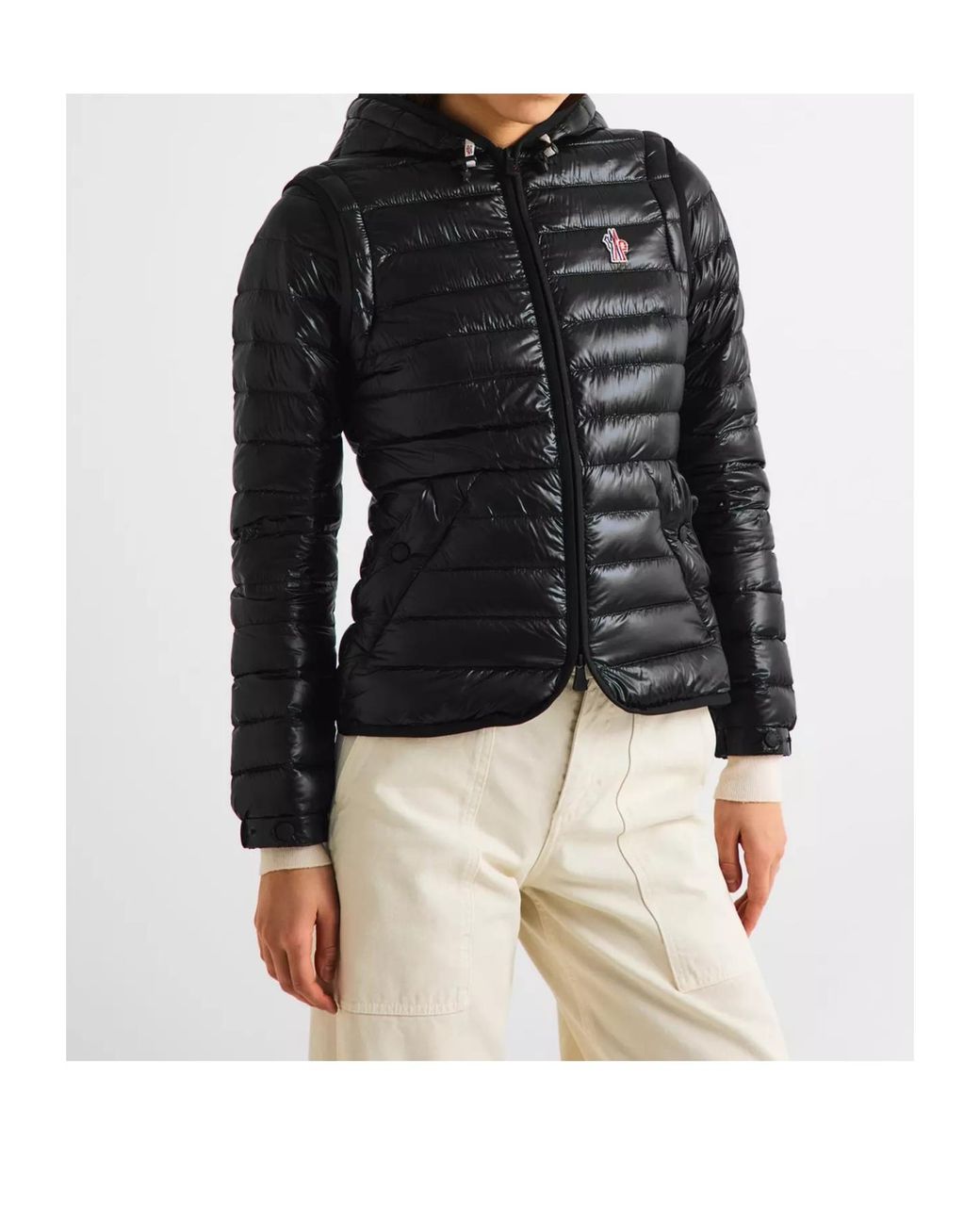 Moncler Black Long-Sleeved Cotton-Padded Jacket