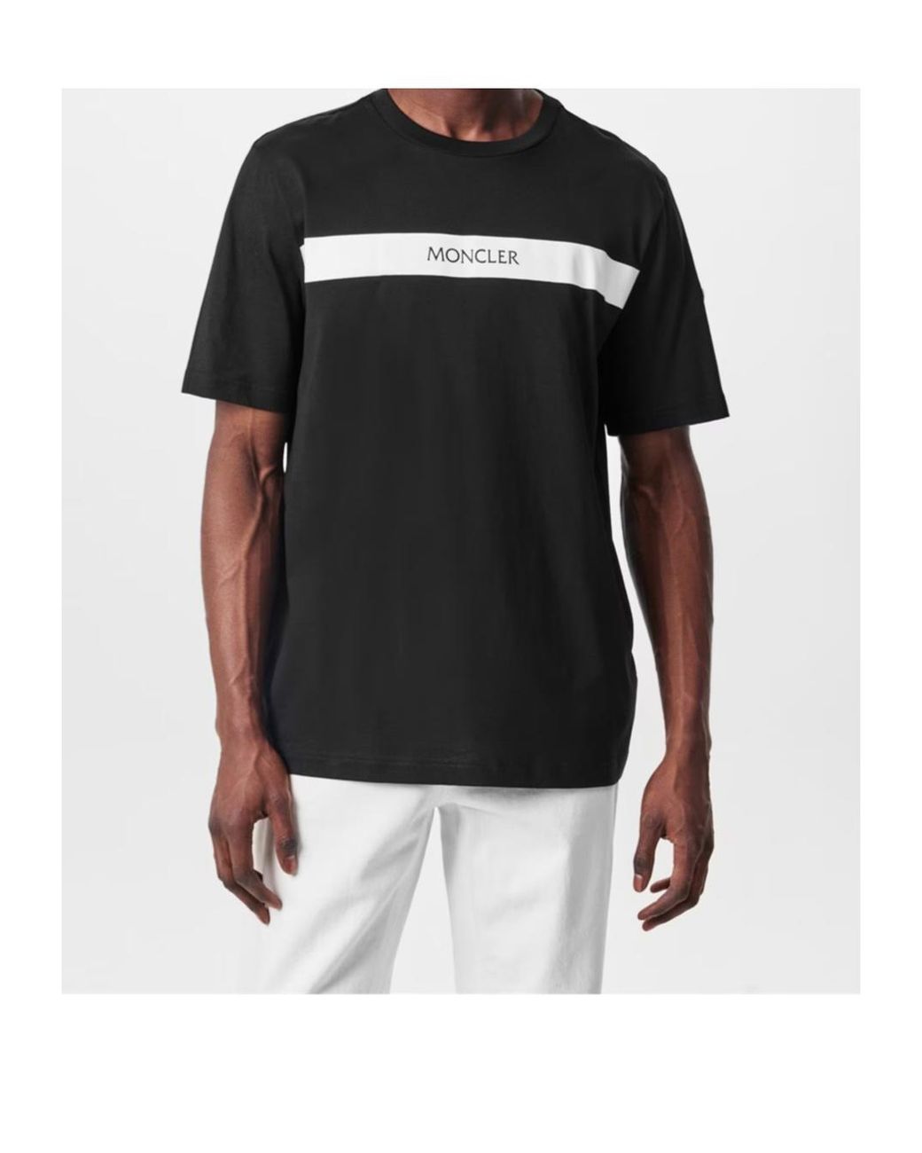 Moncler Black Logo Short-Sleeved T-Shirt for men