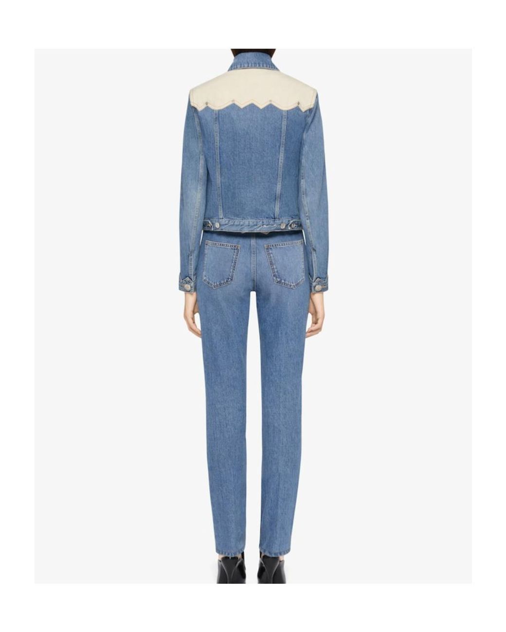 Givenchy Blue Collared Button-Up Denim Jacket