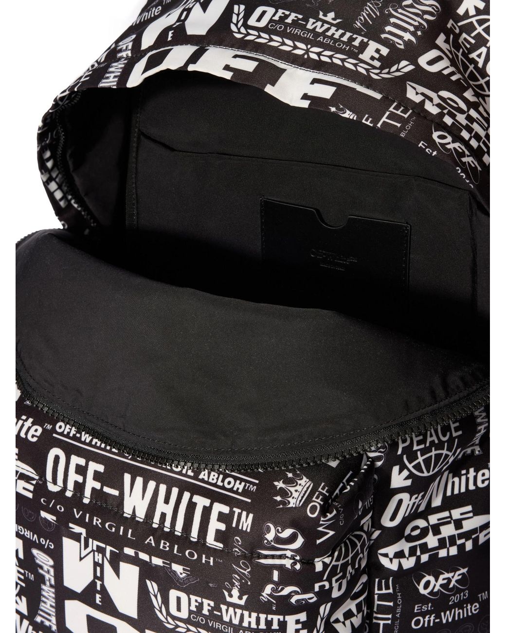 Off-White c/o Virgil Abloh Black Heritage Multilogo Backpack for men