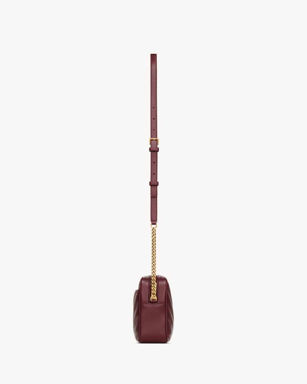 Saint Laurent White Loulou Zip-Up Camara Bag
