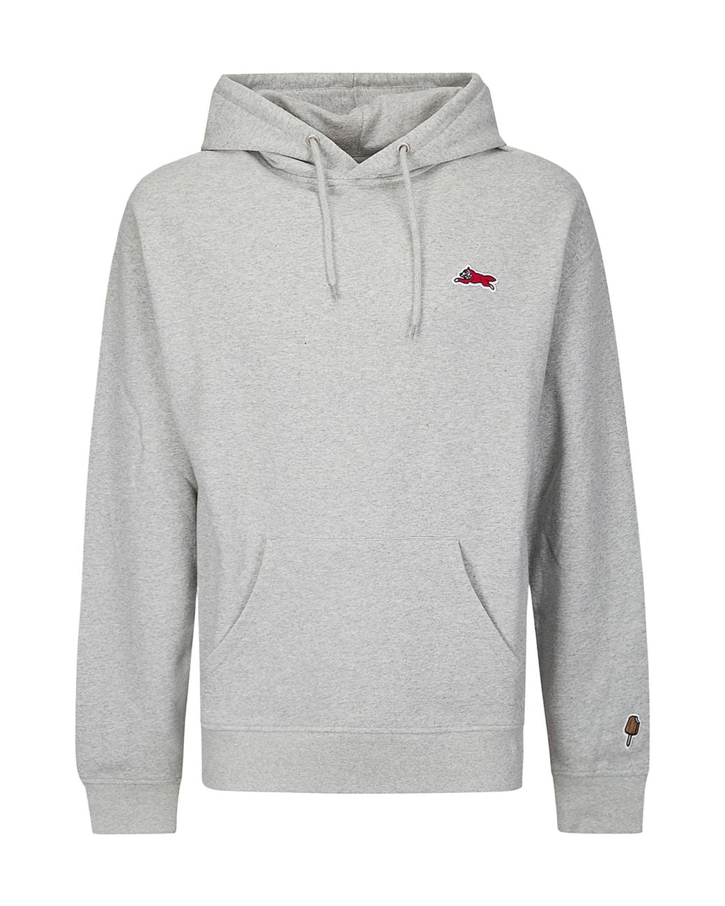ICECREAM Gray Long-Sleeved Hooded Sweatshirt for men