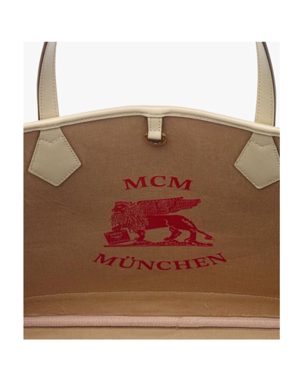 MCM Natural Visetos Liz Tote Bag