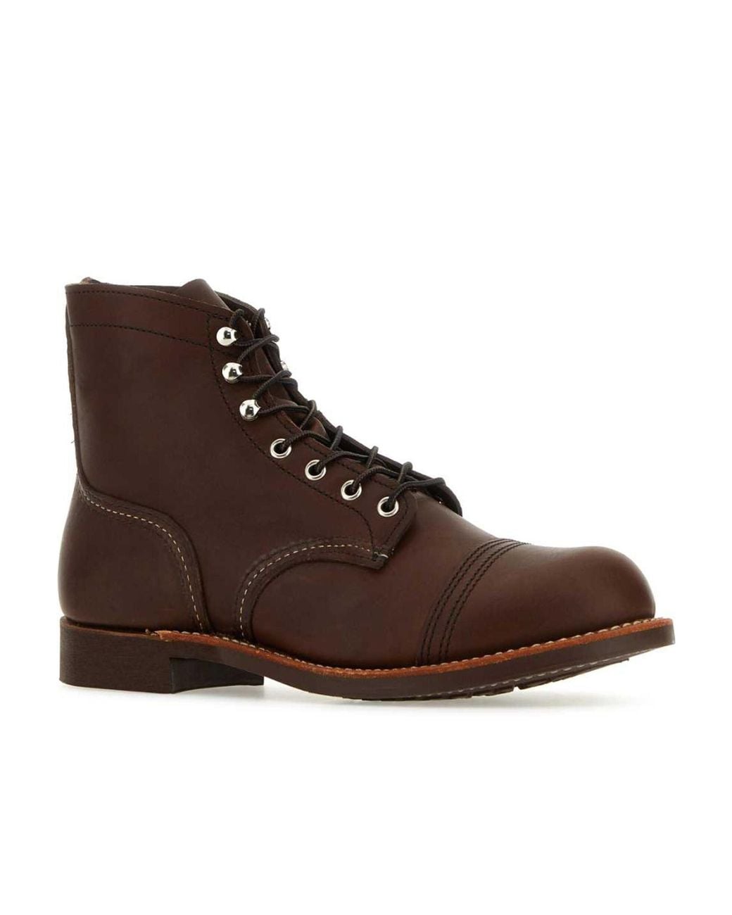 Red Wing Brown Iron Ranger Leather Ankle Boots for men