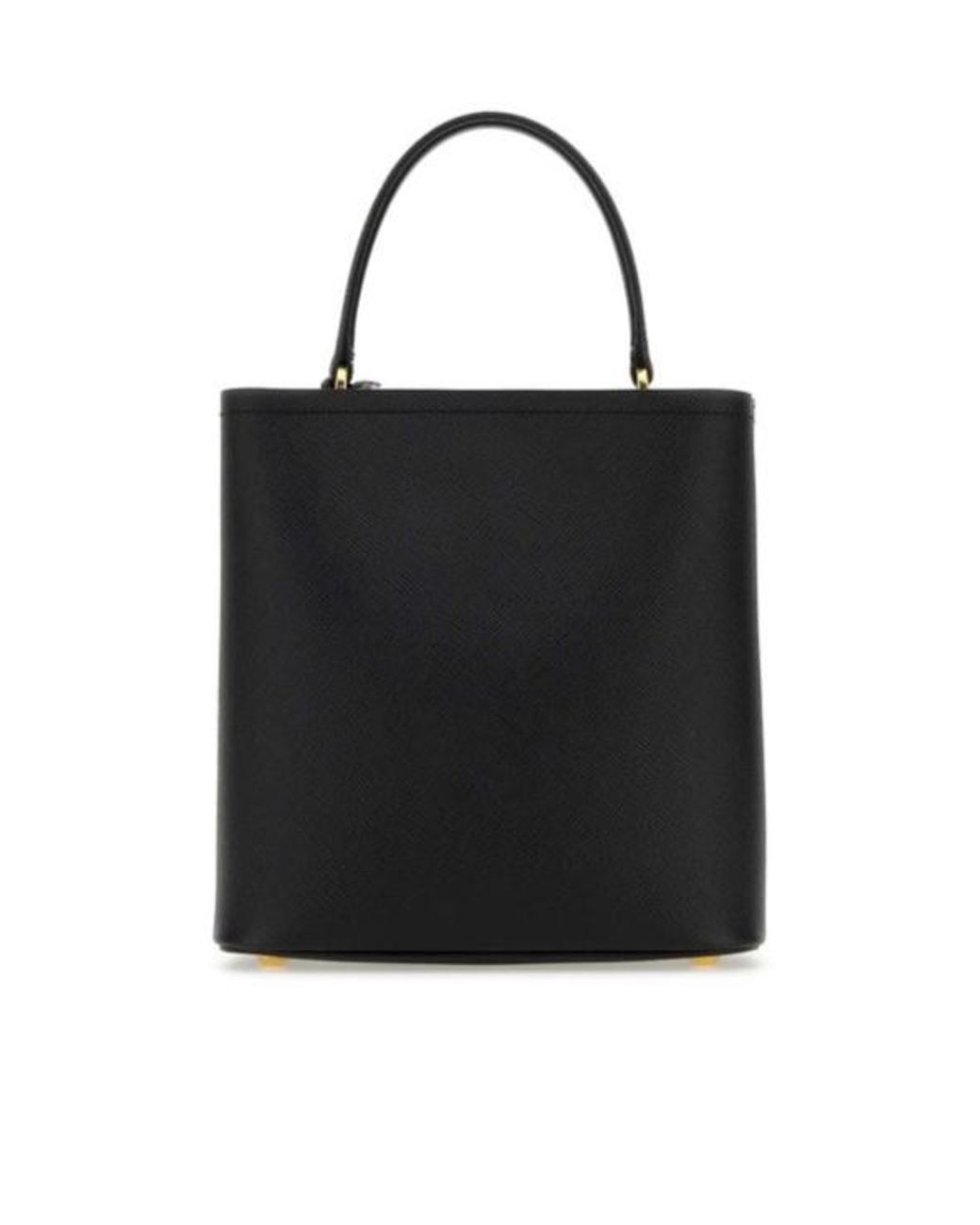 Prada Black Double Saffiano Logo Plaque Tote Bag
