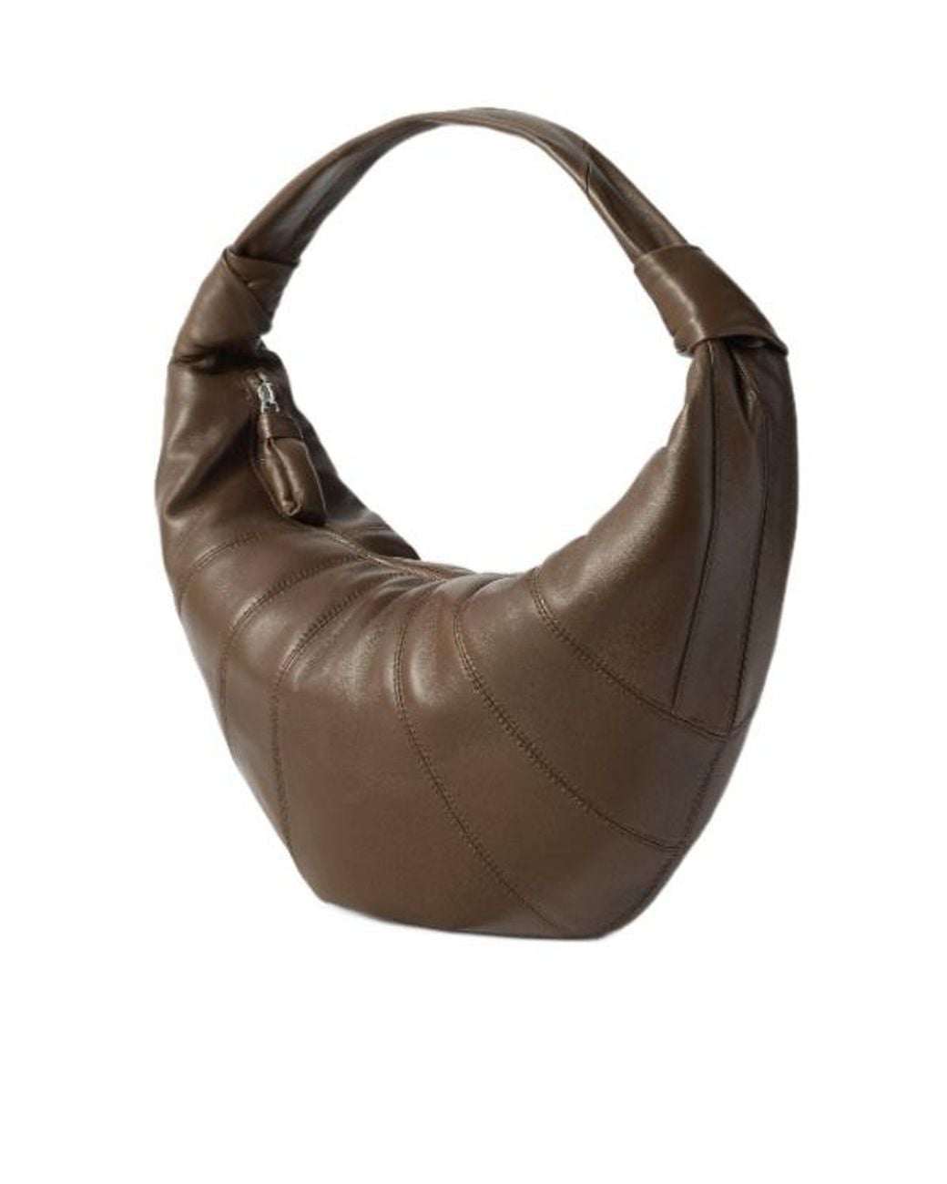 Lemaire Brown Fortune Croissant Zipped Shoulder Bag for men