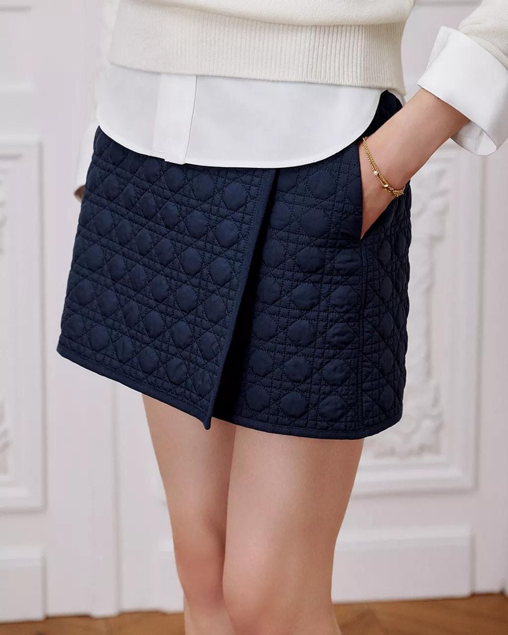 Dior Blue Macrocannage Skort