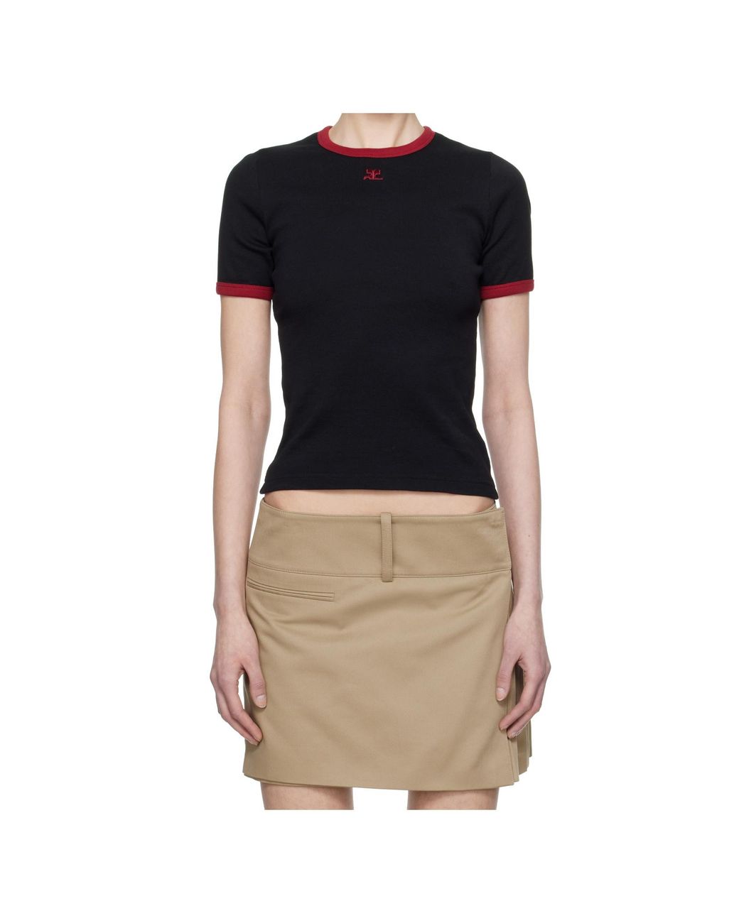 Courreges Black Courrèges Heritage Crewneck T-Shirt