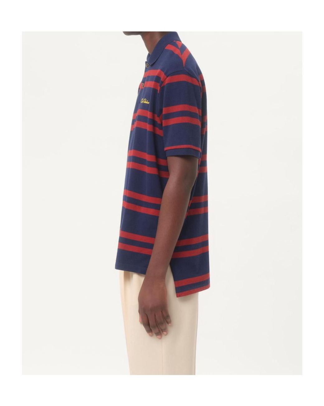 Valentino Blue Striped Polo Shirt for men