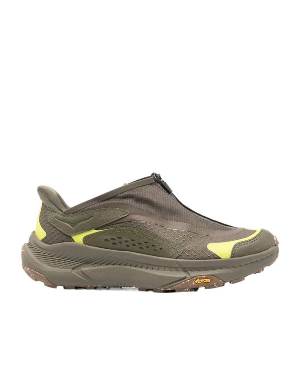 Hoka One One Brown Transport X Zip-Detailed Chunky Sneakers for men