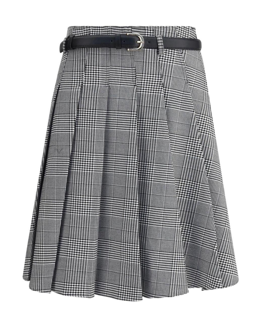 Self-Portrait Gray Prince Of Wales-Check Skirt