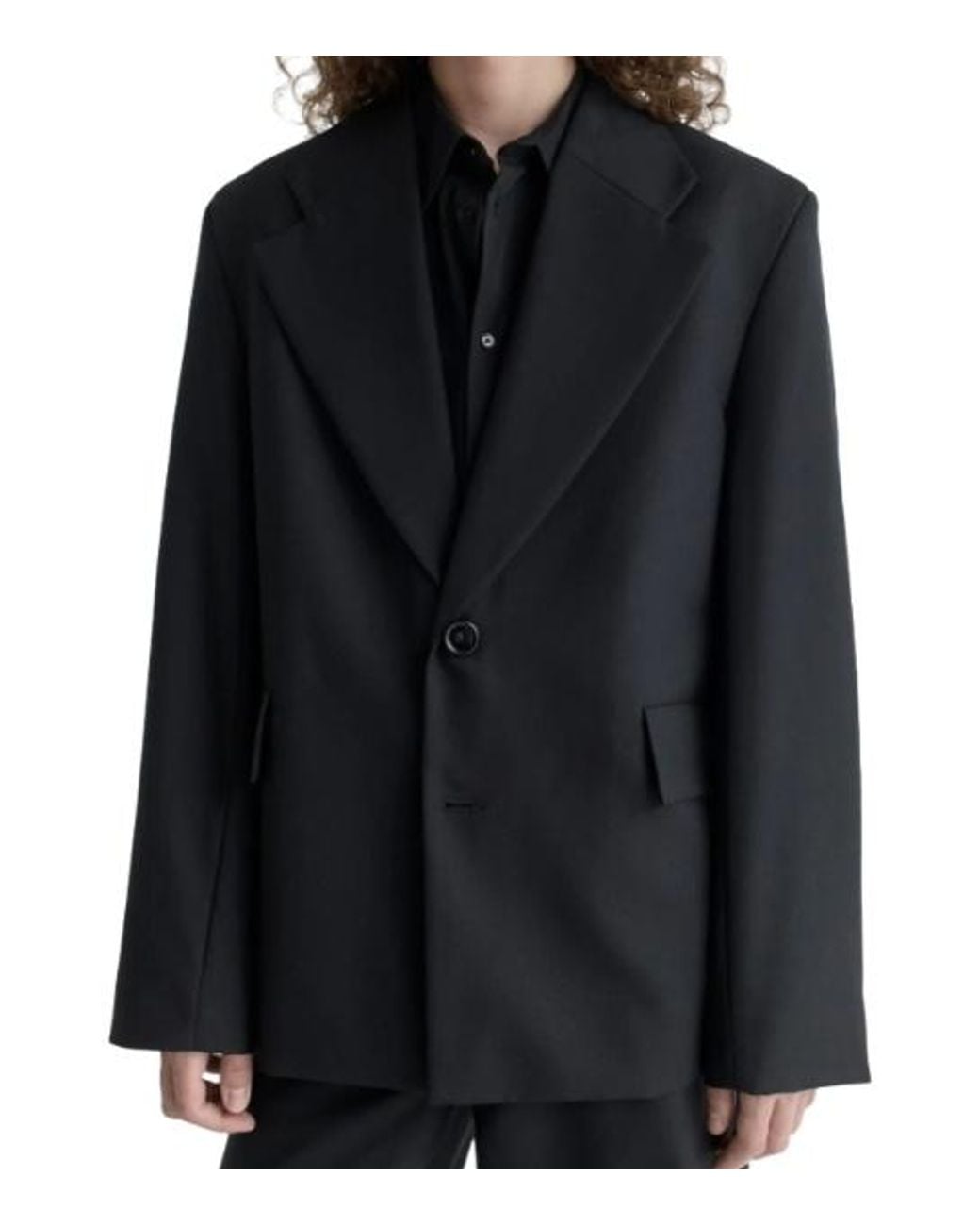 Séfr Black Single Breasted Blazer for men