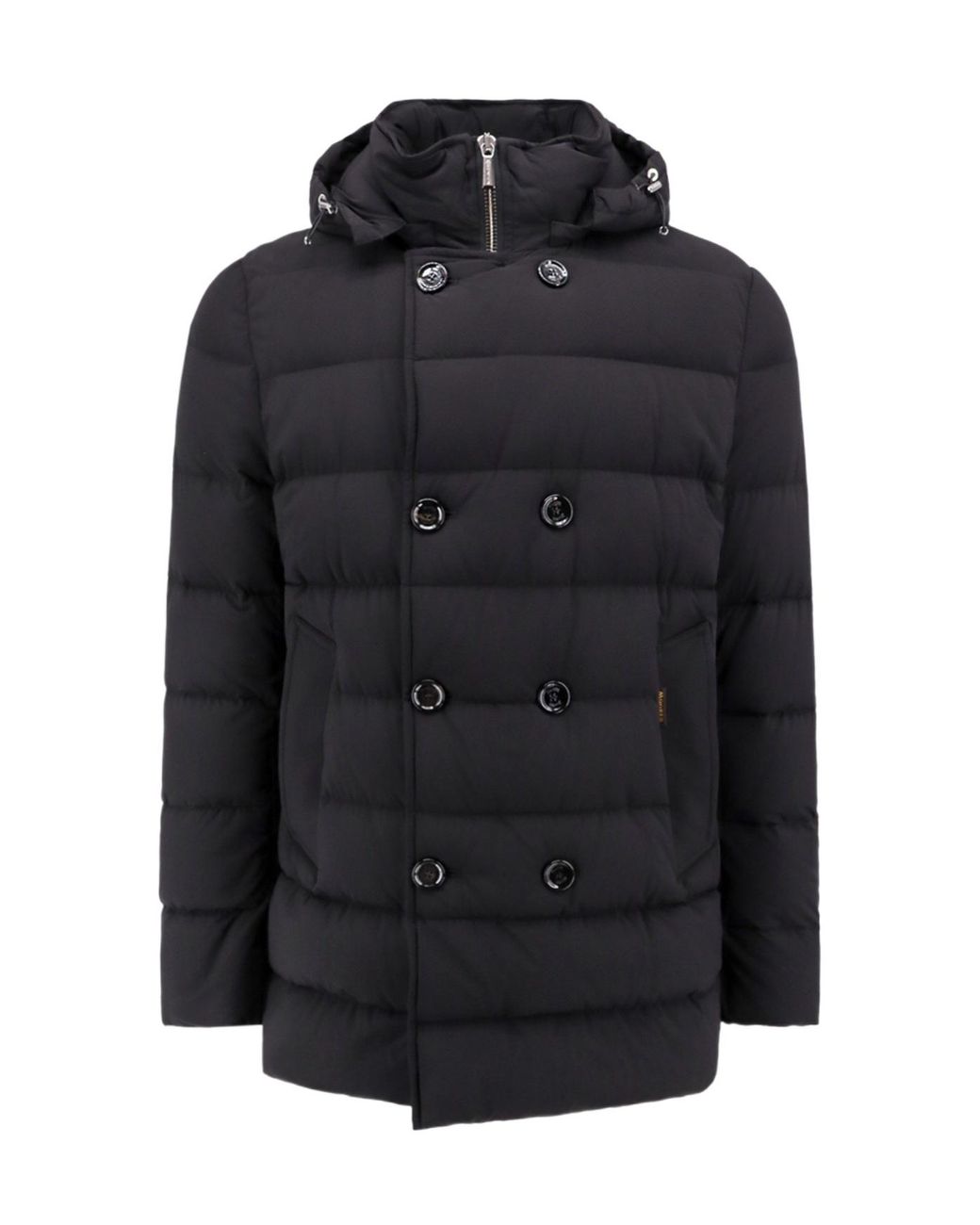 Moorer Black Double-Breasted Puffer Jacket for men