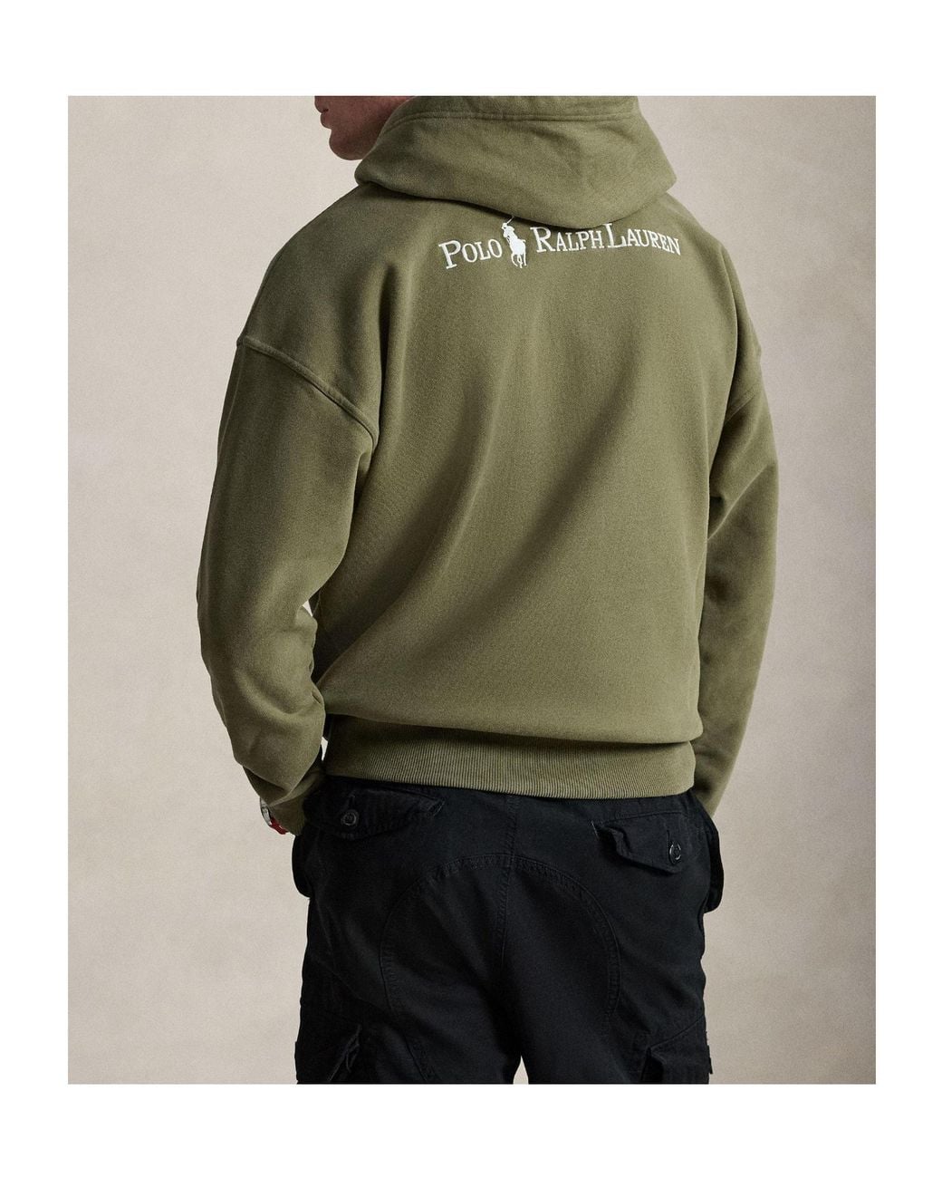 Polo Ralph Lauren Green Simple Solid-Color Hoodie for men