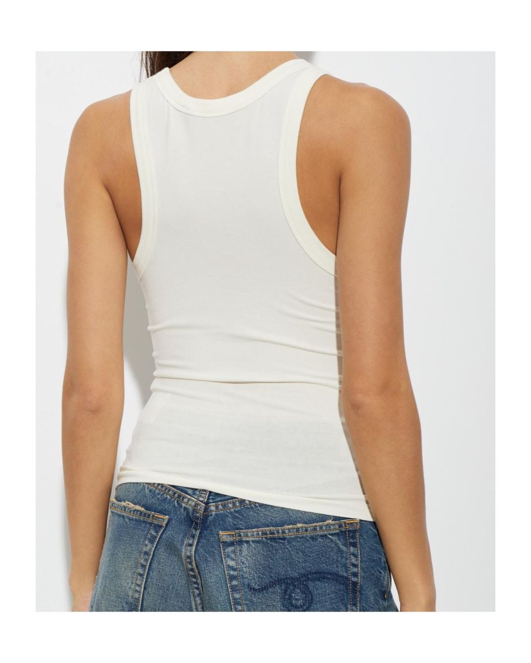 Palm Angels White Sleeveless Vest