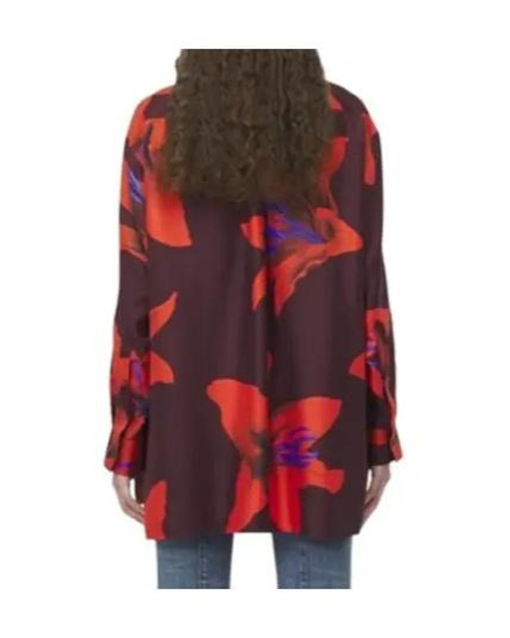 McQueen Red Floral Printed Buttoned Shirt