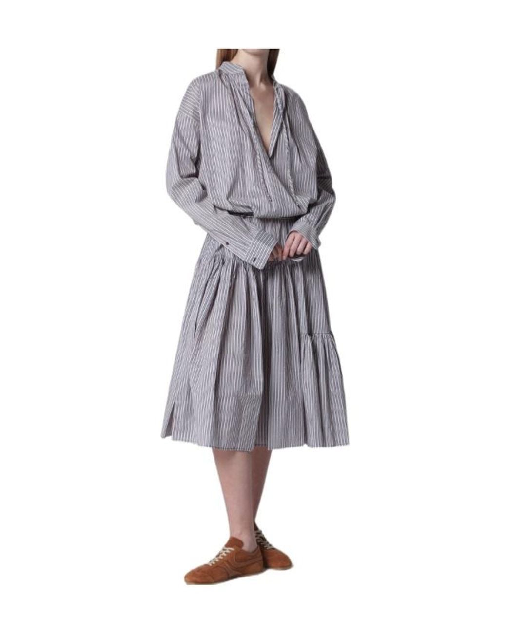 Dries Van Noten Gray Shirt Dress