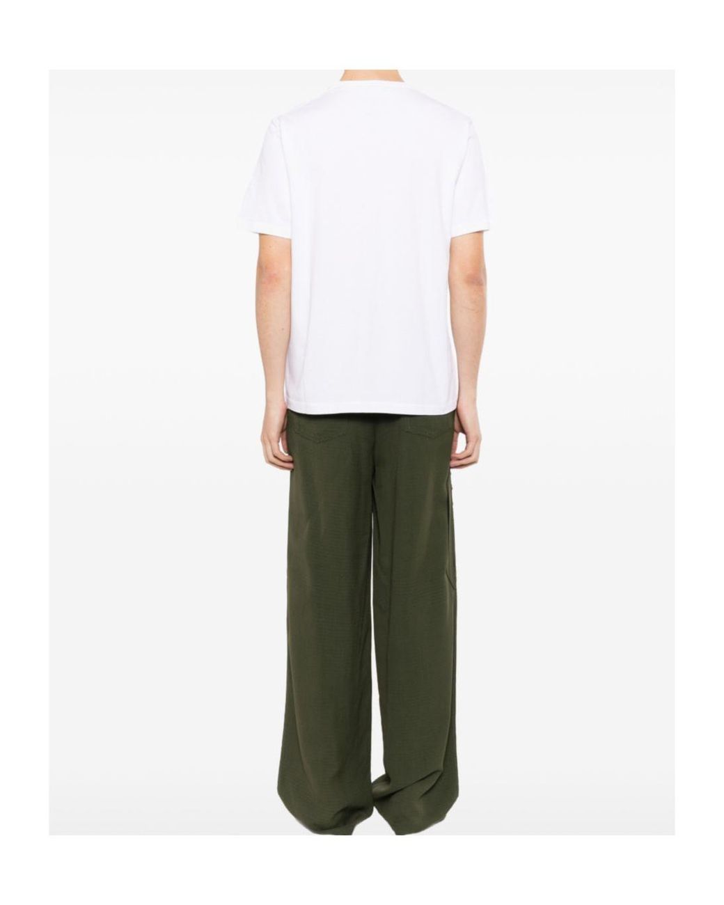 J.W. Anderson White Jw Anderson Logo Embroidered Crewneck T-Shirt for men