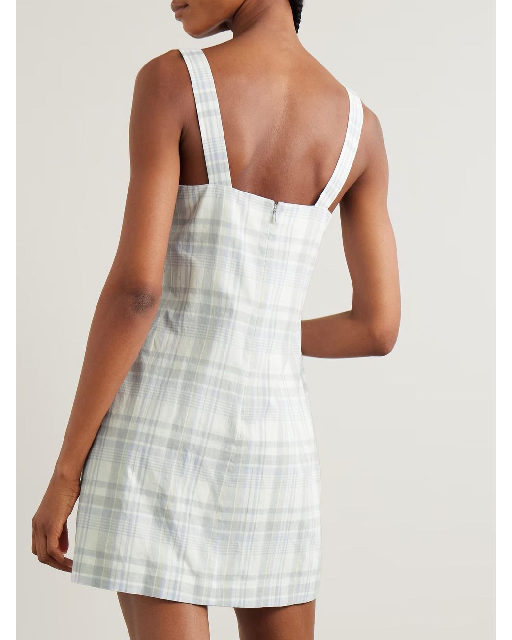 Theory White Plaid Mini Dress