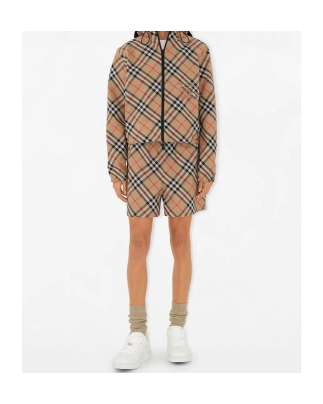 Burberry Metallic Ekd Checked Hooded Reversible Jacket