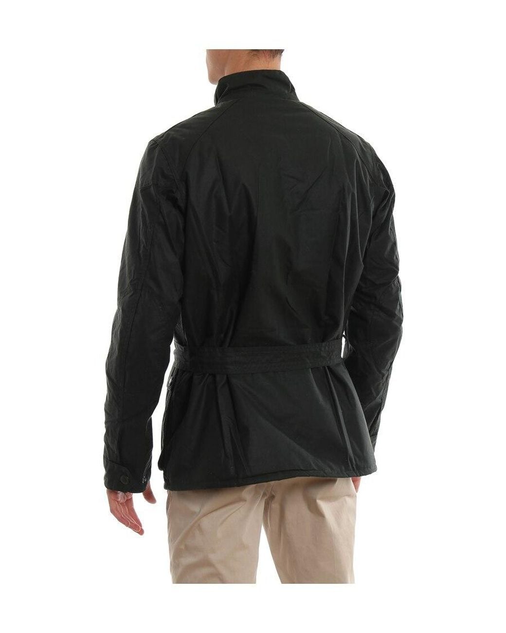Barbour Black Belted Patch Pocket Jacket for men