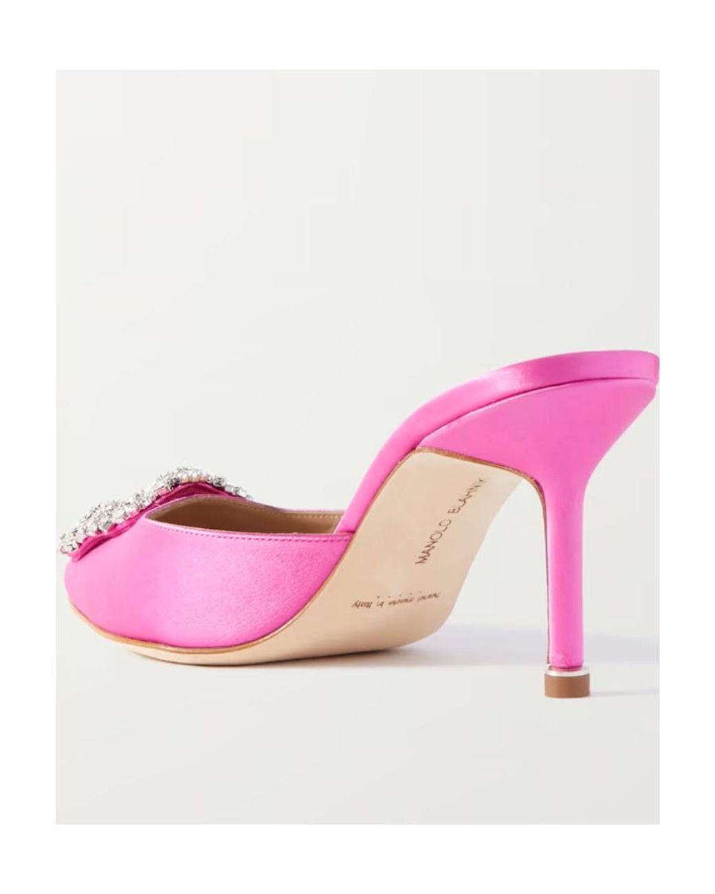 Manolo Blahnik Pink Hangisimu Pointed High Heels