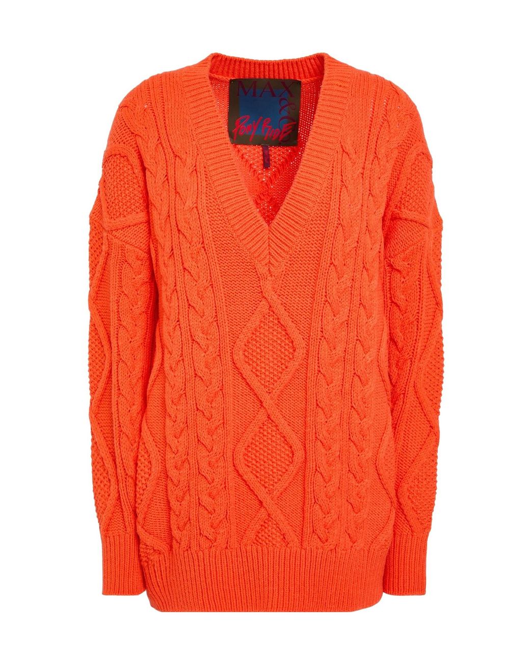 MAX&Co. Orange Cable-Knit Jumper
