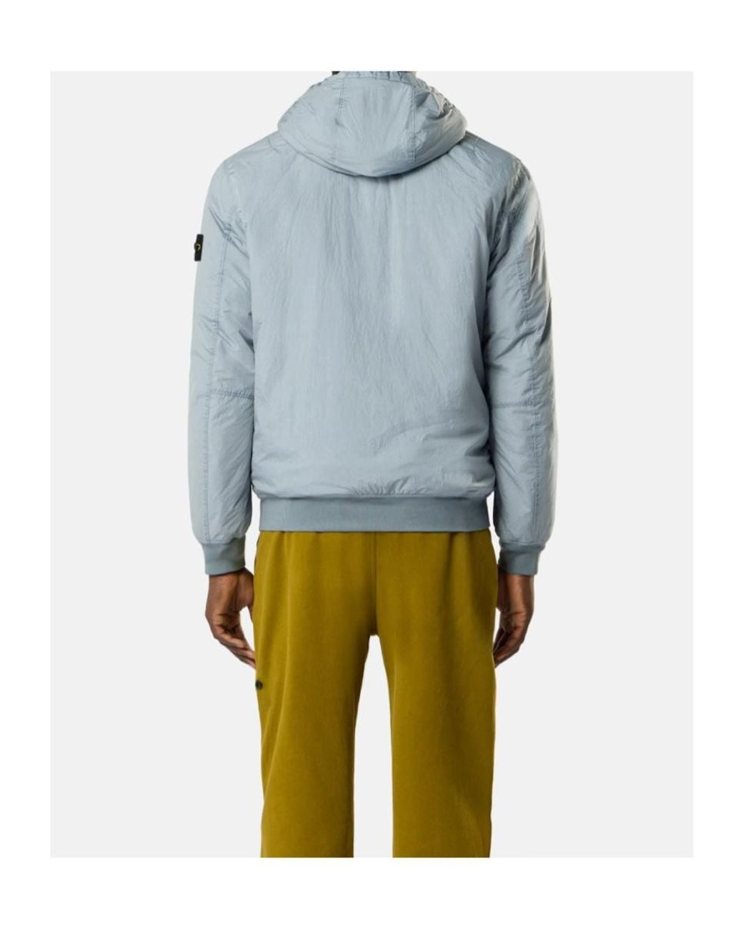 Stone Island Blue Recycled Hooded Zip Jacket for men
