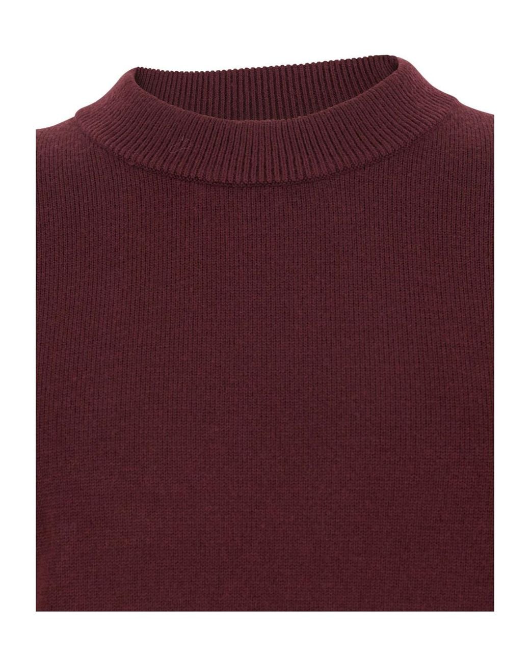 sunflower Red Long-Sleeved Crew Neck Sweater for men