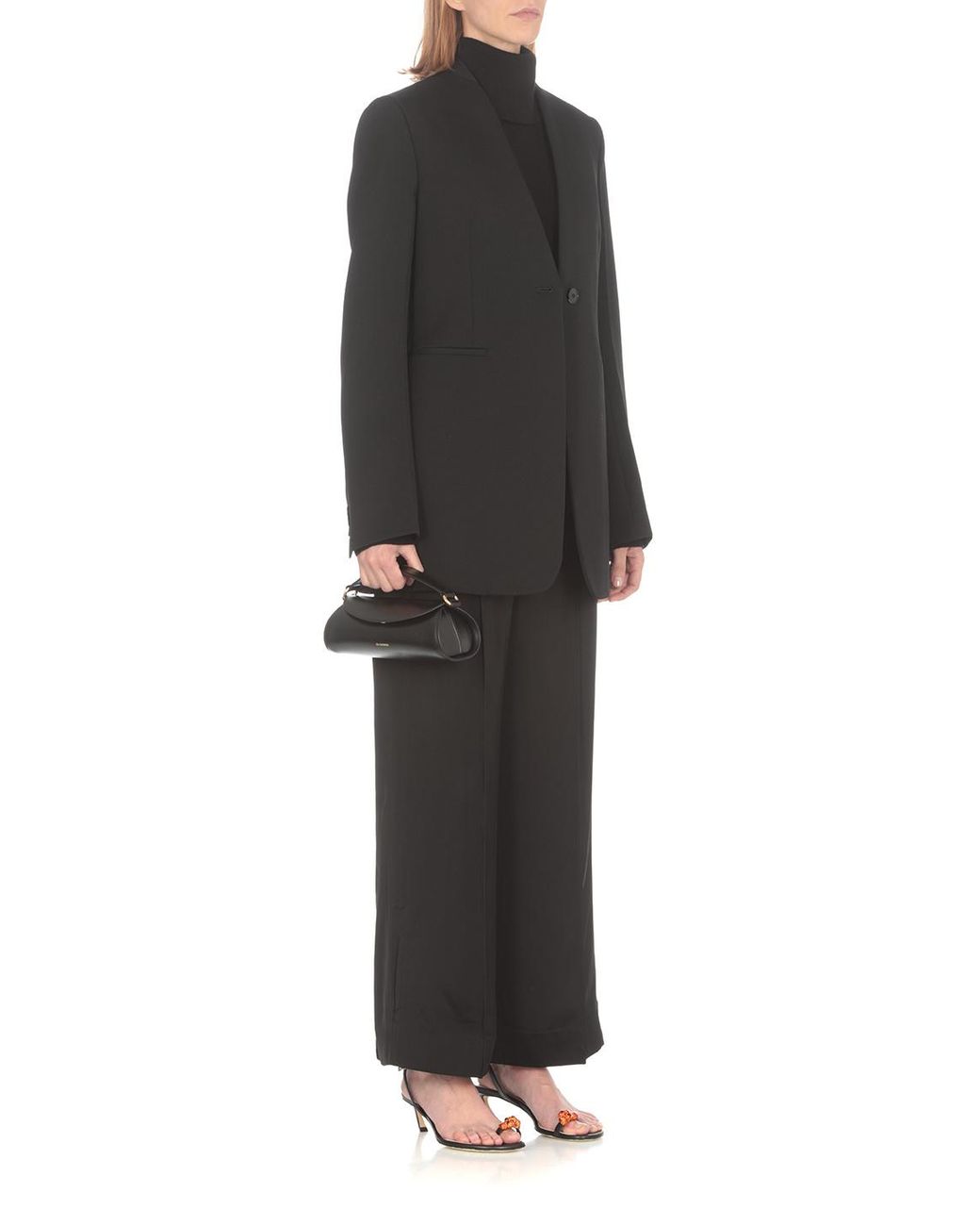 Jil Sander Black Turtleneck Long-Sleeved Jumper