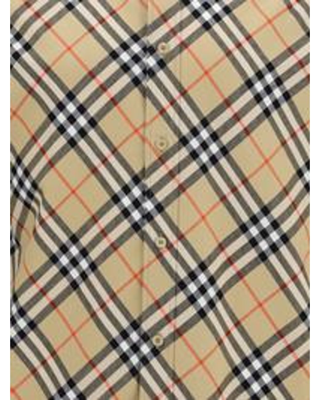 Burberry Natural Relaxed Fit Check Cotton Flannel Shirt for men