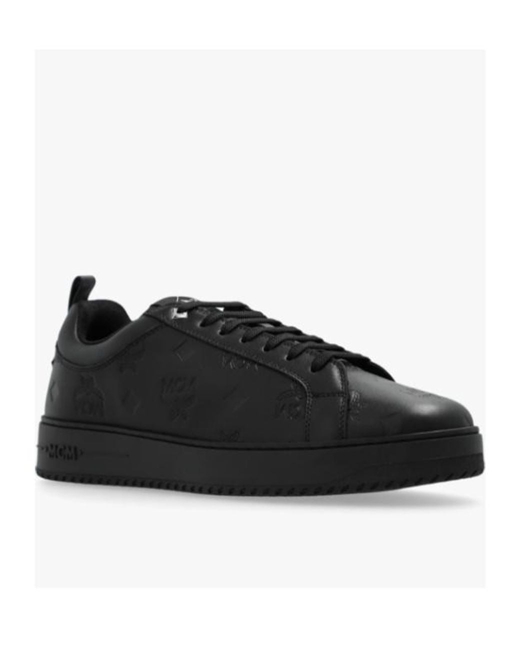 MCM Black Low-Cut Lace Casual Sneakers for men