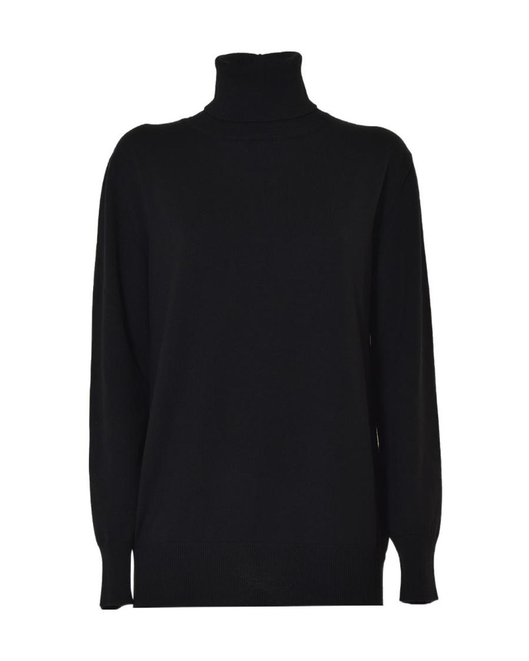 Jil Sander Black High-Neck Rib-Knit Jumper